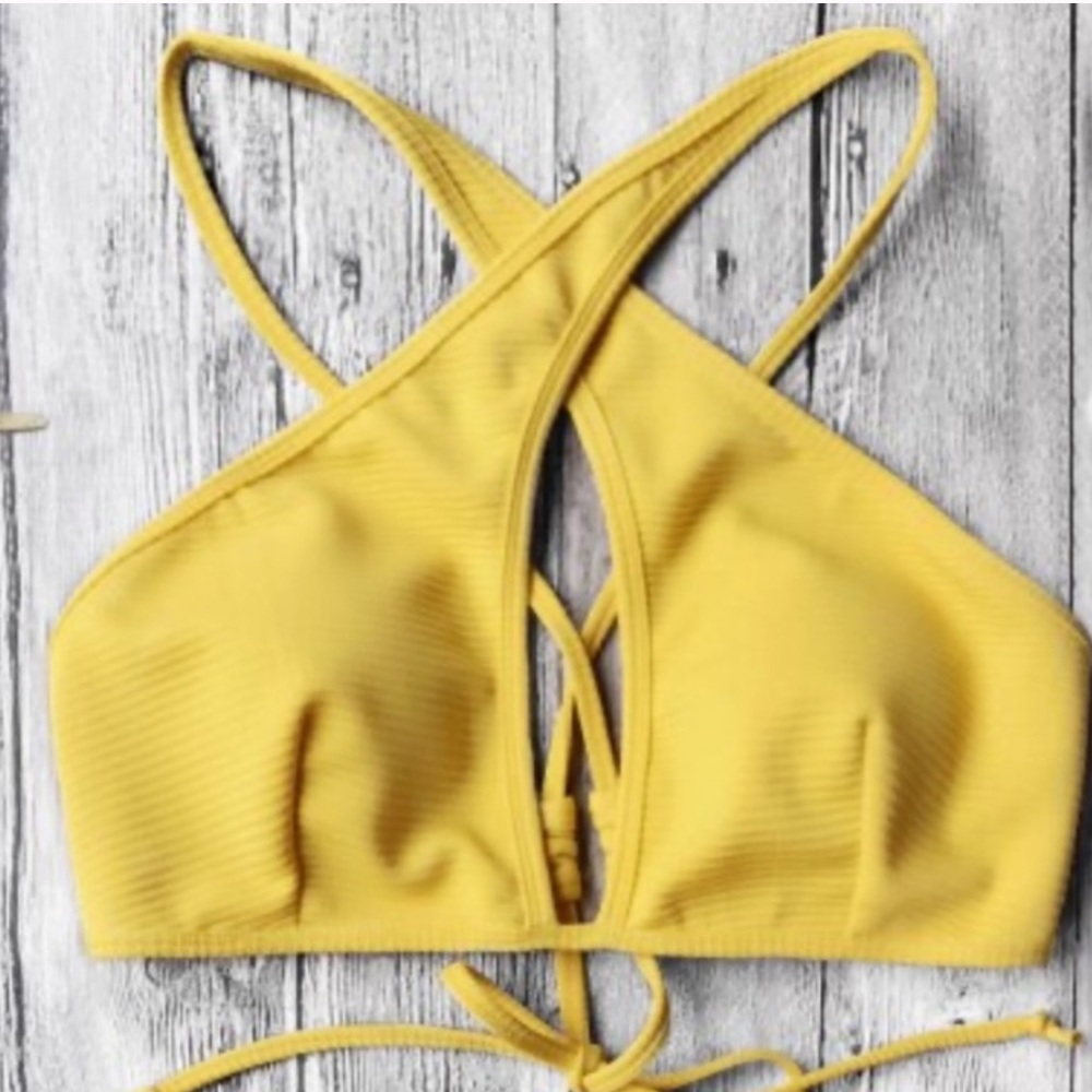 Yellow Bikini Top